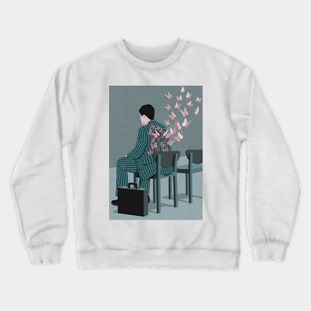 Butterfly Belly Crewneck Sweatshirt by John Holcroft